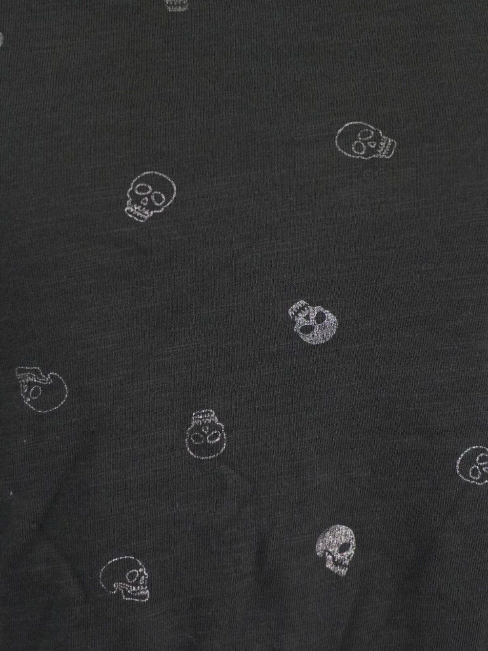 LNC Skull Shirt 24/7 by maurices Womens XL Short Sleeve Gray Top Halloween Goth - Picture 2 of 4
